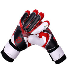 (red, 6) School children adults thickened wear-resistant non-slip latex soccer goalkeeper gloves dragon goalkeeper training special