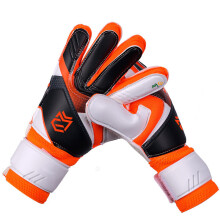 (orange, 7) School children adults thickened wear-resistant non-slip latex soccer goalkeeper gloves dragon goalkeeper training special