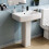 NES Home Kelly Square Basin And Full Pedestal White 1