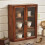 Living And Home Rustic Wood Desktop Storage Organizer with 2 Doors 2