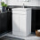 NES Home Alaska 500mm Freestanding Bathroom Basin Vanity Unit White 1