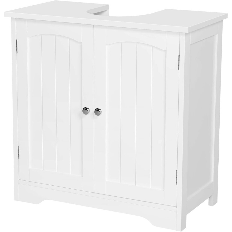 Under Sink Bathroom Storage Cabinet Freestanding Floor Basin Cupboard Unit Storage Organiser 60 x 30 x 60 cm