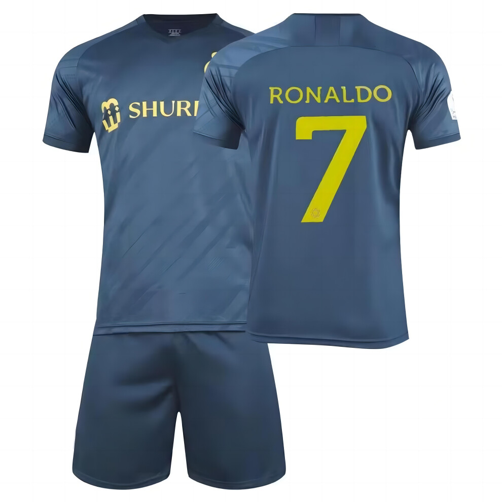 (Green, 12-13 Years) Mens/Kids Al-NASSR FC Soccer Ronaldo #7 Jerseys 