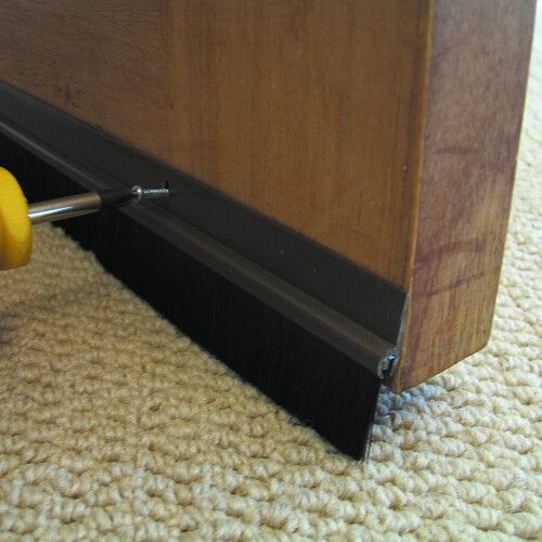 (2) Door Bottom Brush Draught Excluder - 838 Brown 2