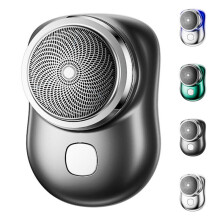 (Black) Mens Electric Razor Mini Portable Shaver Beard Trimmer Waterproof Razor USB Charging