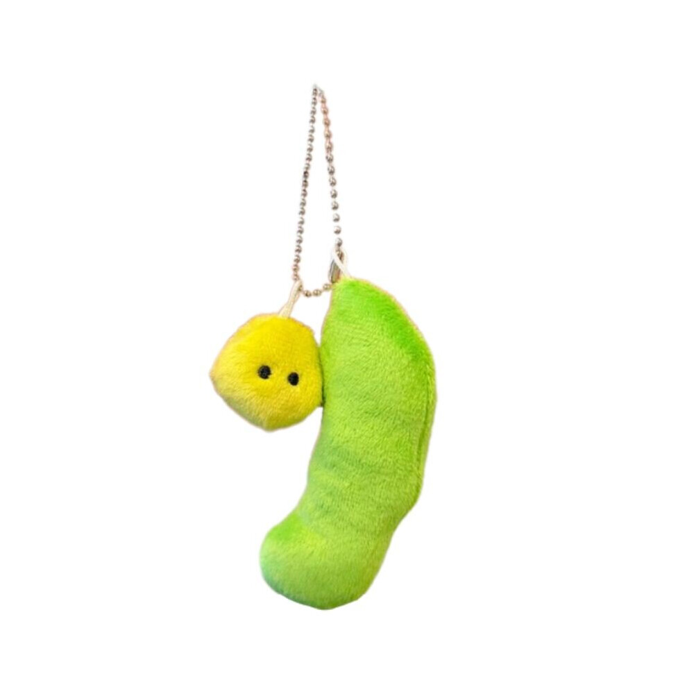 Edamame Izakaya Toy Plush Keychain Food Pp Cotton Filling Doll Backpack Pendant Gift