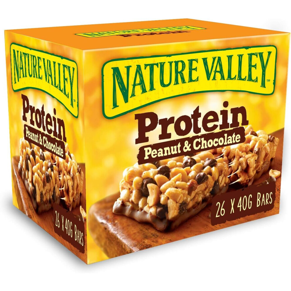 Nature Valley Protein Peanut & Chocolate Gluten Free Cereal Bars 26 x 40g