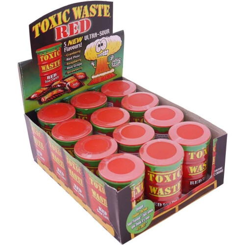 Toxic Waste Red Drums 42g ( pack of 12 )