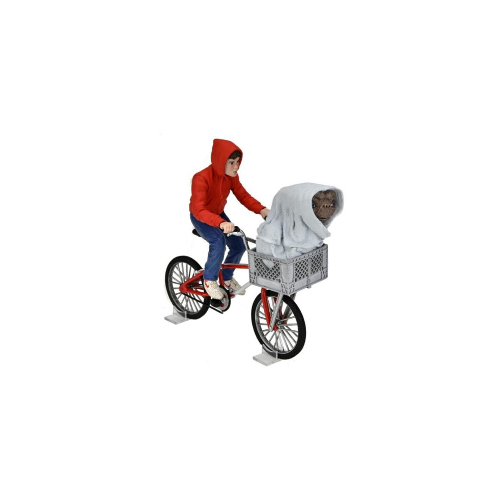 Neca E.t. 40Th Anniversary Elliot & E.t. On Bicycle 7" Scale Figure