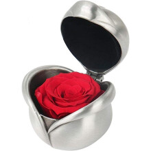 Handmade Preserved Flower Rose,Eternal Rose Gifts for Love Ones, Valentine's Day, Anniversary, Girls Birthday (Red Rose)
