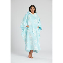 Loungeable Ice Blue Snowflake Fleece Oversize Poncho