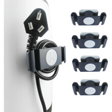 Cord Organizer for Kitchen Appliances, 4-Pack Cable Clips (Dark Blue)