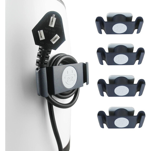 Cord Organizer for Kitchen Appliances, 4-Pack Cable Clips (Dark Blue)