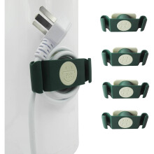 Cord Organizer for Kitchen Appliances, 4 Pack Cord Holder Cable Clips (Green)
