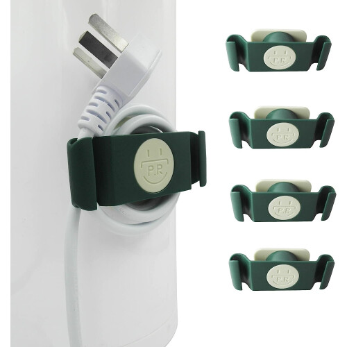 Cord Organizer for Kitchen Appliances, 4 Pack Cord Holder Cable Clips (Green) 1