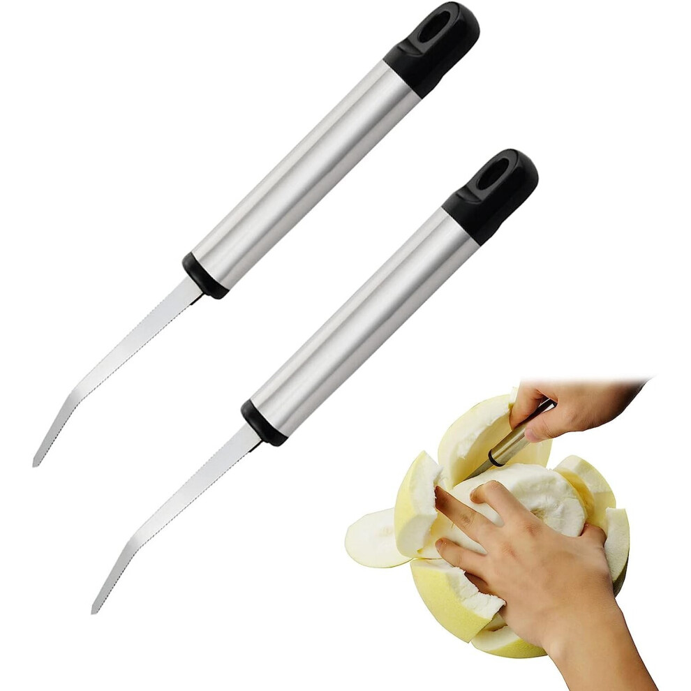 Stainless Steel Grapefruit Knife Curved Serrated Kitchen Gadgets (2 pcs)