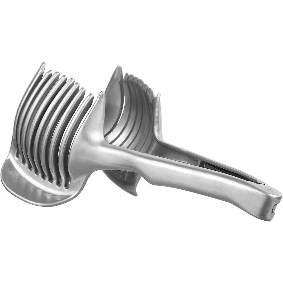 Gopatriot Memory Tomato Lemon Slicer Stand Round With Handle Stainless Steel Easy Slicing