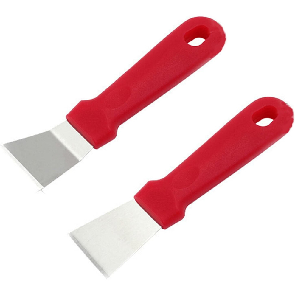 2 Pack Refrigerator Freezer Stainless Steel Ice Scooper Frost Scoop (Red)-image-OPC-PBVRM8D-NEW