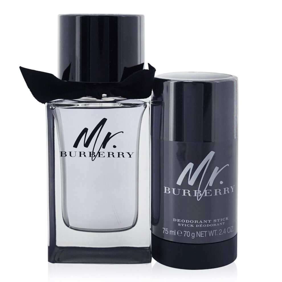 Burberry Mr. Burberry Coffret: Eau De Toilette Spray 100ml/3.3oz + Deodorant Stick 70g/2.4oz 2pcs