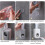 Toothpaste Squeeze Dispenser, Wall Mounted Bathroom Accessory with Super Sticky Suction Cups (Grey) 5