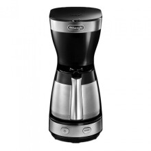 Machine à café filtre DeLonghi Dedica Style ICM 16710 - 1,25 L - 1000 W - Noir, Argent