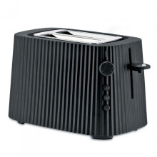 Grille-pain - Alessi - Modèle MDL08 - Noir - 6 niveaux de dorage - Plateau ramasse-miettes amovible