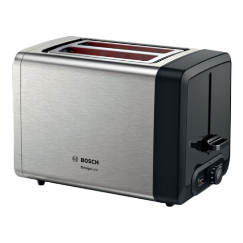 Bosch Toaster - BOSCH - TAT4P420 - 970W - Schwarz/Silber - 2 Scheiben