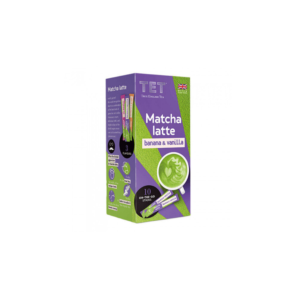 TET Matcha Latte Banana & Vanilla, green tea based drink, White, 100g - Image 7