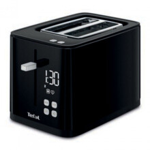 Tefal Grille-Pain 2 fentes noir, écran numérique, 7 dorages, 2 favoris, TT640810