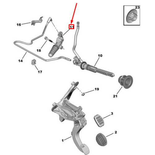PEUGEOT 208 MK2 P21 Clutch Slave Cylinder LHD 9824244780 NEW GENUINE on