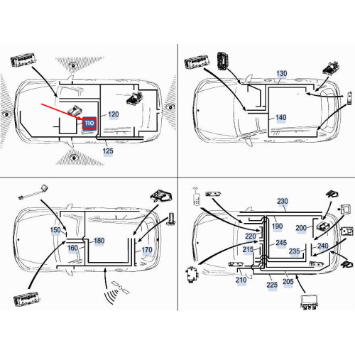 MERCEDES-BENZ C W205 Multifunction Camera Wiring Harness  