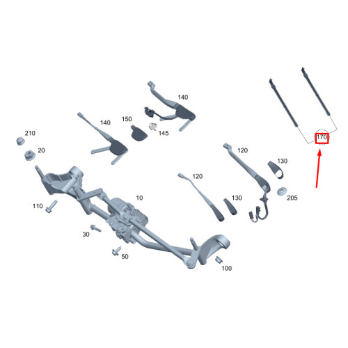 MERCEDES-BENZ GLE W167 Front Wiper Blade Kit LHD A1678208703 NEW  