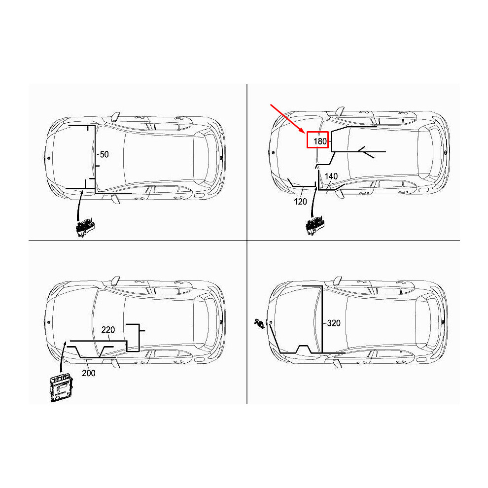 MERCEDES-BENZ A W177 Pyrofuse Electrical Wiring Harness 