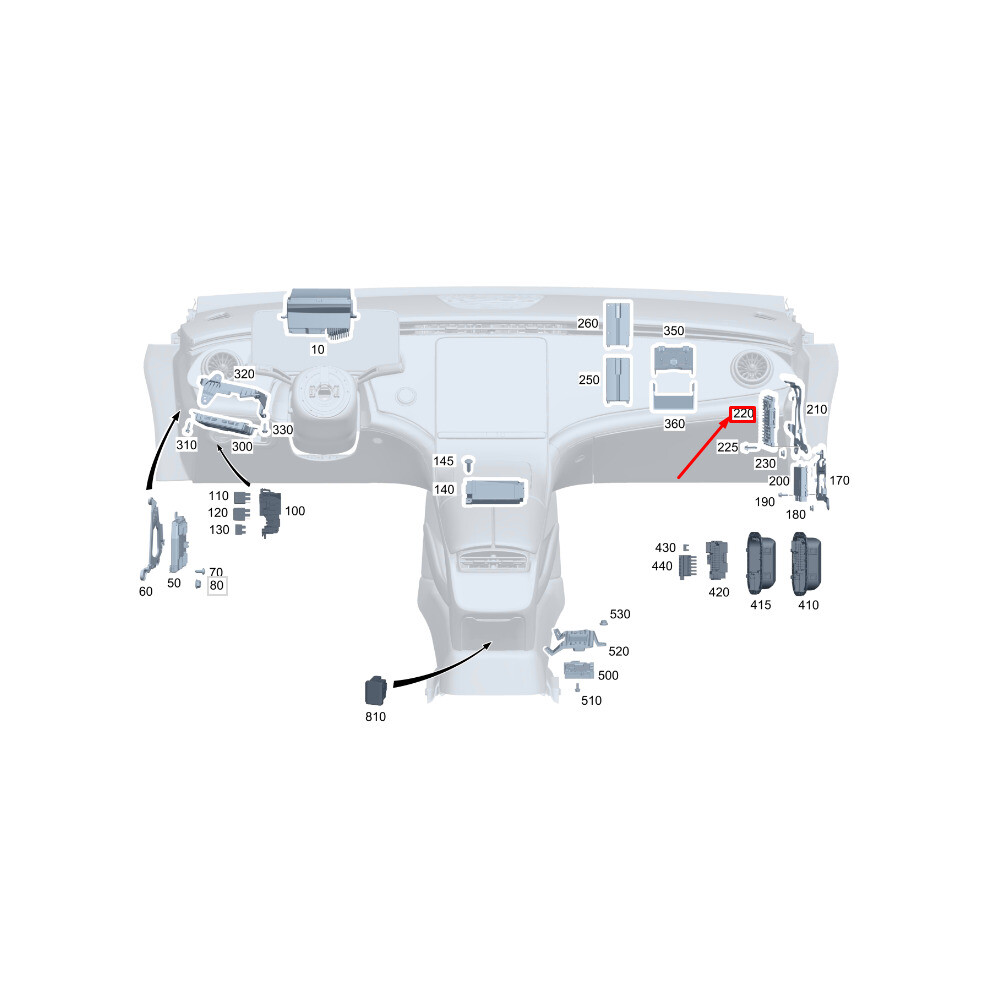 MERCEDES-BENZ GLE W167 Intelligent Drive Control Unit A2139009033  