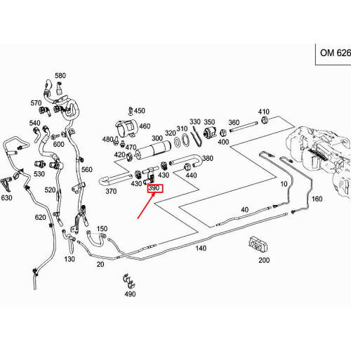 MERCEDES-BENZ C W205 Fuel Filter Temperature Sensor A6269052500  