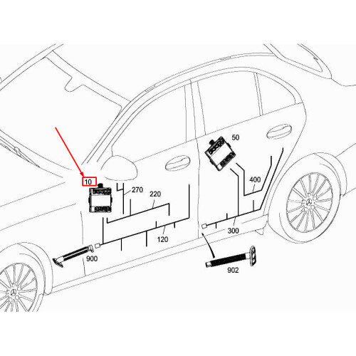 MERCEDESBENZ C W205 Front Right Door Control Unit A2059001411 NEW
