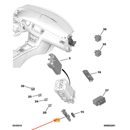 PEUGEOT 508 Fuse Box Bracket 6588C2 NEW GENUINE on OnBuy