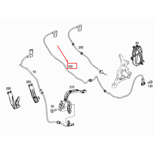 MERCEDESBENZ SLK R172 Rear RH Brake Wear Sensor Wiring A1725402105 NEW