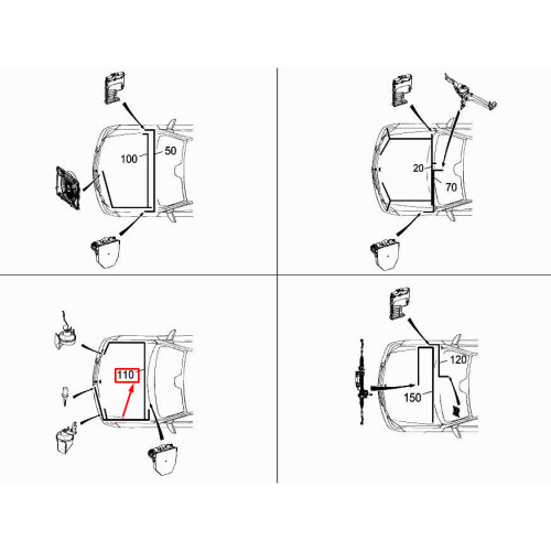 MERCEDESBENZ E W212 Outside Temperature Sensor Wiring A2124402410 NEW