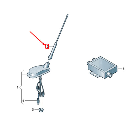 Vw caddy deals aerial replacement