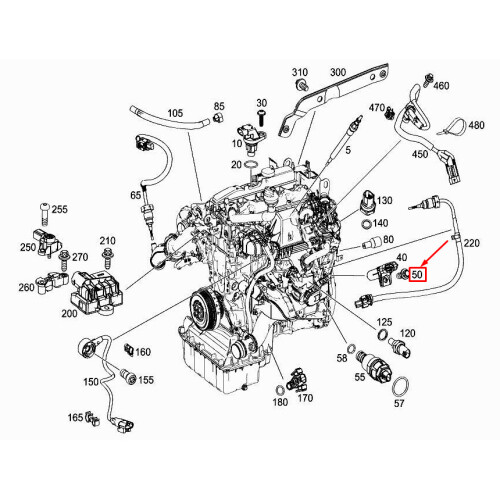 MERCEDES-BENZ GLE W167 Engine Temperature Sensor A0009055502 NEW ...