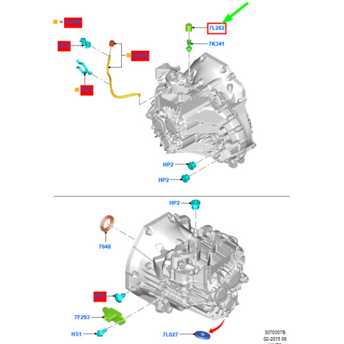 FORD MONDEO MK5 Manual Transmission Vent Assy 7G9R7L282AA 1485192 NEW