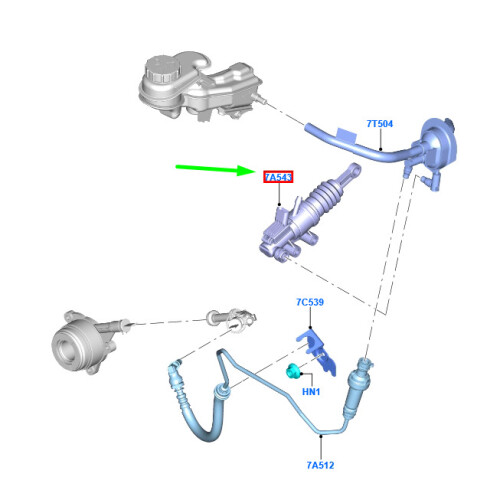 FORD RANGER T6 MK1 Clutch Master Cylinder LHD 2214497 JB3C7A542AA NEW