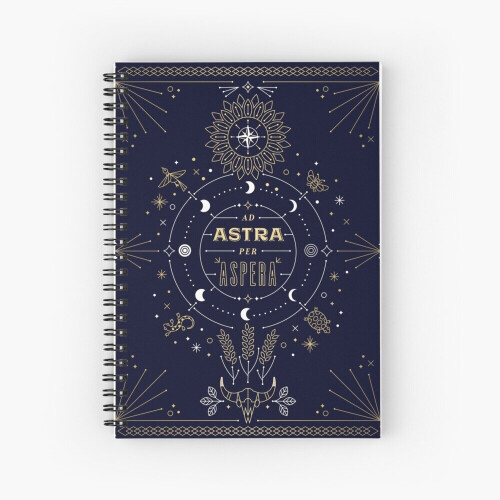 Spiral Notebook Ad Astra Per Aspera A5 120 Pages on OnBuy