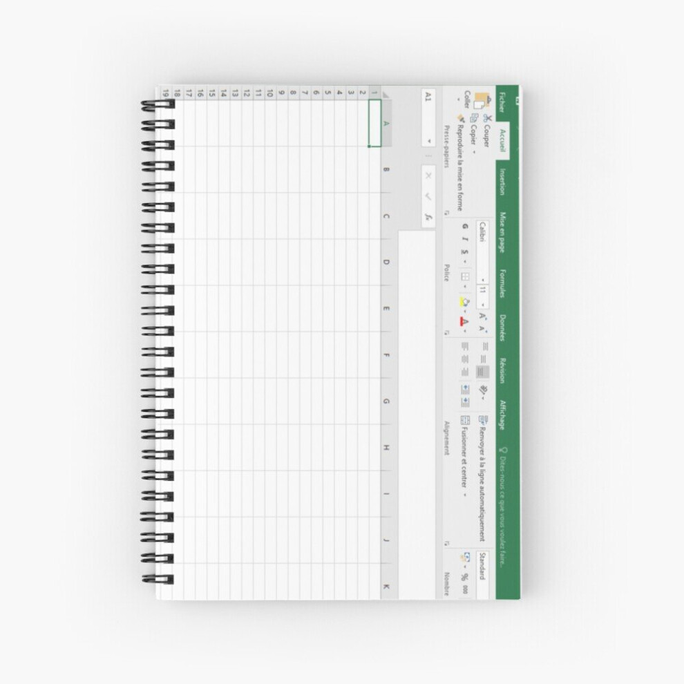 Spiral Notebook Excel spreadsheet A5 120 Pages-image-OPC-PBVTVWT-NEW