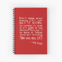 Spiral Notebook Create Art - Andy Warhol Quote A5 120 Pages