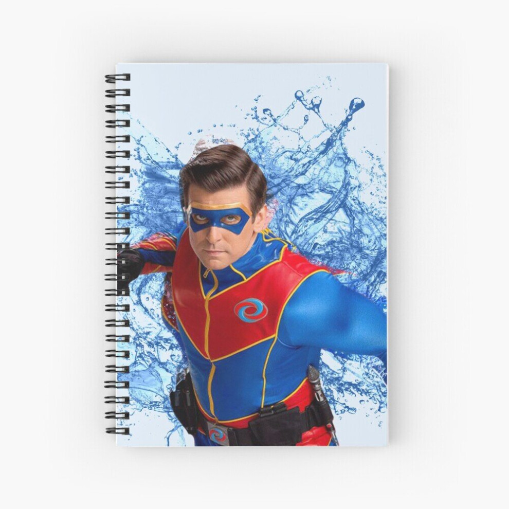 Spiral Notebook Captain Man -  Water Splashes A5 120 Pages-image-OPC-PBVTVZP-NEW
