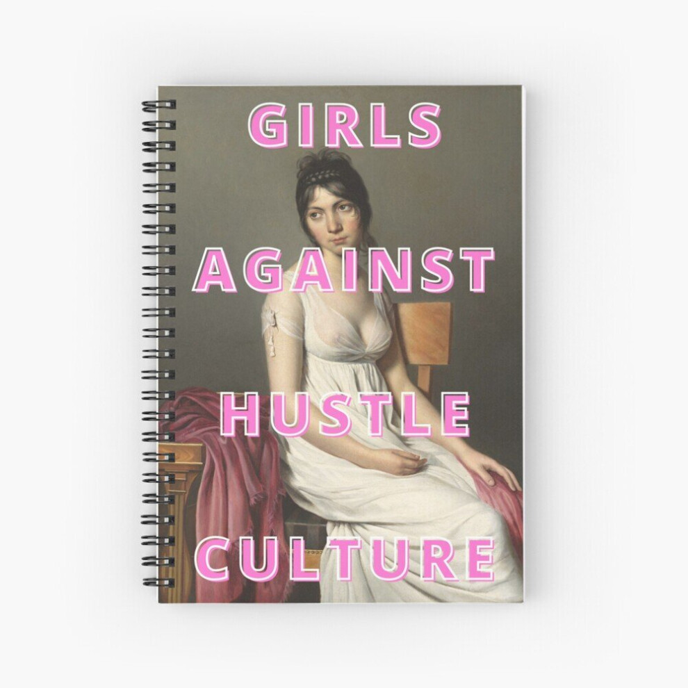 Spiral Notebook girls against hustle culture A5 120 Pages-image-OPC-PBVTW2M-NEW