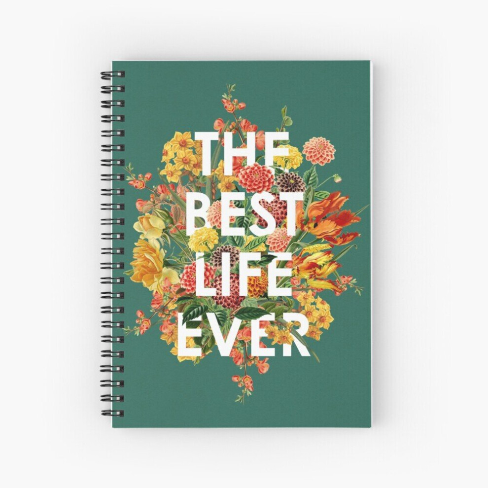 Spiral Notebook THE BEST LIFE EVER (FLORAL) A5 120 Pages-image-OPC-PBVTW5K-NEW