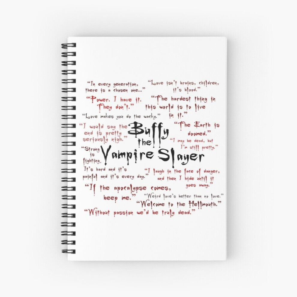 Famgem Spiral Notebook Buffy The Vampire Slayer Quotes A5 120 Pages